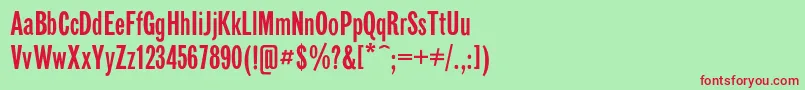 Gazetasansc Font – Red Fonts on Green Background