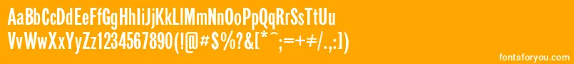 Gazetasansc Font – White Fonts on Orange Background