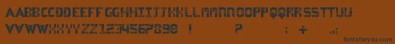 Asvelascaregular-Schriftart – Schwarze Schriften auf braunem Hintergrund