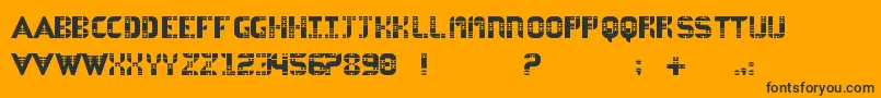 Asvelascaregular-Schriftart – Schwarze Schriften auf orangefarbenem Hintergrund