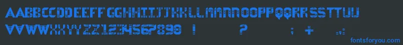 Asvelascaregular Font – Blue Fonts on Black Background