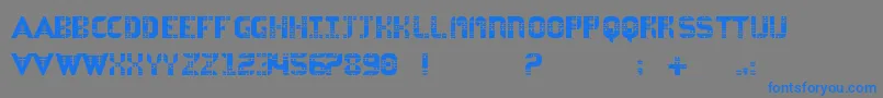 Asvelascaregular Font – Blue Fonts on Gray Background