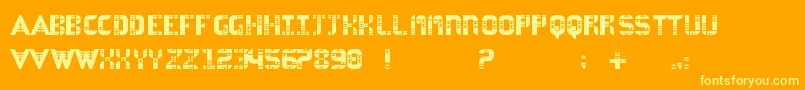 Asvelascaregular Font – Yellow Fonts on Orange Background