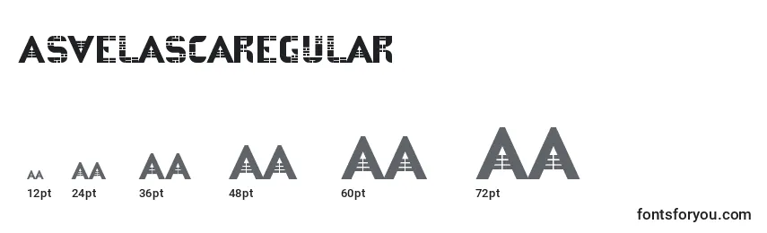 Размеры шрифта Asvelascaregular