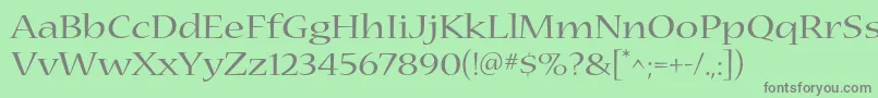 NuevastdExtended Font – Gray Fonts on Green Background