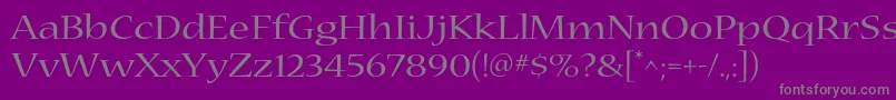 NuevastdExtended Font – Gray Fonts on Purple Background