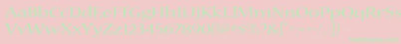 NuevastdExtended Font – Green Fonts on Pink Background