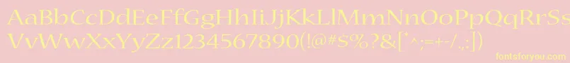 NuevastdExtended Font – Yellow Fonts on Pink Background