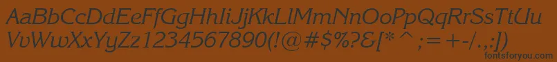 EnchantedItalic Font – Black Fonts on Brown Background