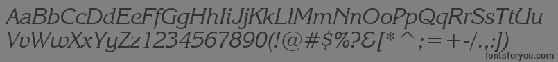 EnchantedItalic Font – Black Fonts on Gray Background