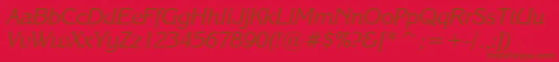 EnchantedItalic-fontti – ruskeat fontit punaisella taustalla