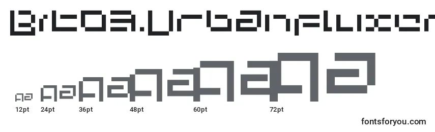 Размеры шрифта Bit03.Urbanfluxer