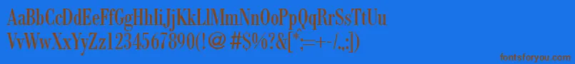 ModernbodonicondRegular Font – Brown Fonts on Blue Background
