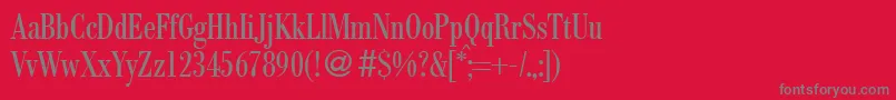 ModernbodonicondRegular Font – Gray Fonts on Red Background