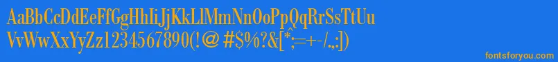 ModernbodonicondRegular Font – Orange Fonts on Blue Background