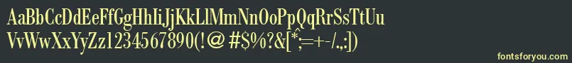 ModernbodonicondRegular Font – Yellow Fonts on Black Background