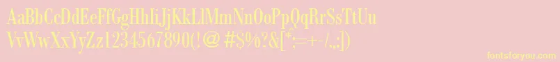 Шрифт ModernbodonicondRegular – жёлтые шрифты на розовом фоне