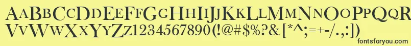 Baskervilleoldfacdcd Font – Black Fonts on Yellow Background