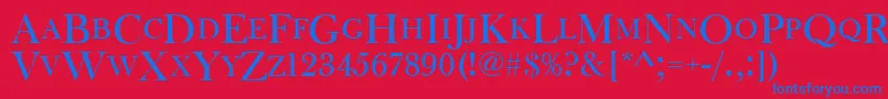 Baskervilleoldfacdcd Font – Blue Fonts on Red Background