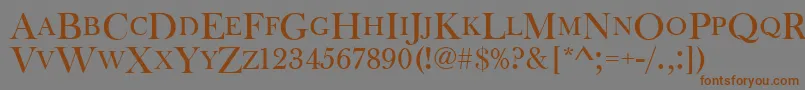 Baskervilleoldfacdcd Font – Brown Fonts on Gray Background