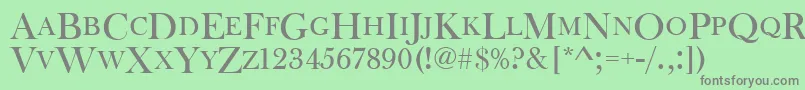 Baskervilleoldfacdcd Font – Gray Fonts on Green Background