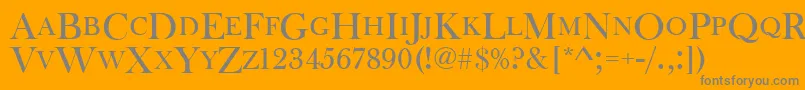 Baskervilleoldfacdcd Font – Gray Fonts on Orange Background