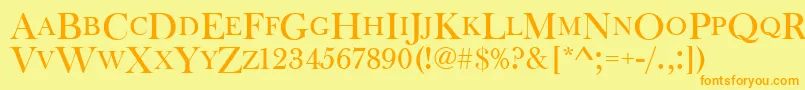 More about Baskervilleoldfacdcd Font Baskervilleoldfacdcd Font – Orange Fonts on Yellow Background