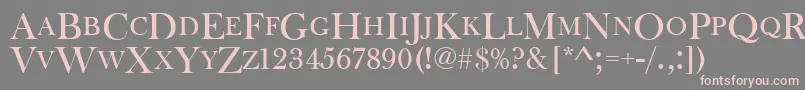 Baskervilleoldfacdcd Font – Pink Fonts on Gray Background
