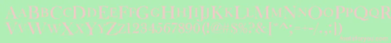 Baskervilleoldfacdcd Font – Pink Fonts on Green Background