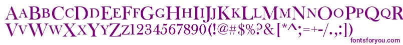 Baskervilleoldfacdcd Font – Purple Fonts on White Background