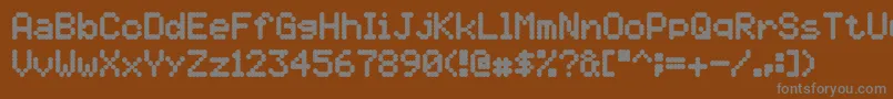 Czcionka 5by7B – szare czcionki na brązowym tle
