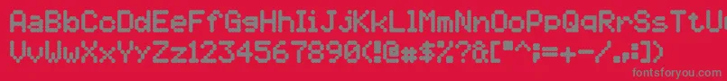 5by7B Font – Gray Fonts on Red Background
