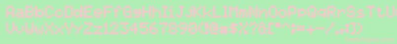 5by7B Font – Pink Fonts on Green Background