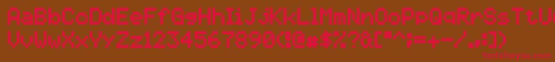5by7B Font – Red Fonts on Brown Background