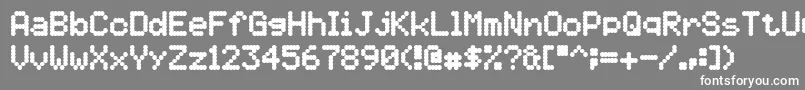 5by7B Font – White Fonts on Gray Background