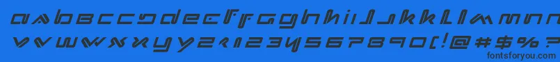 Xephyrtitleital Font – Black Fonts on Blue Background