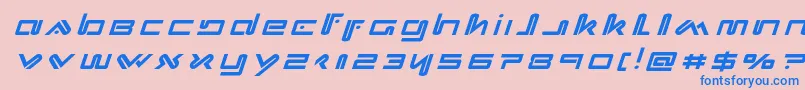 Xephyrtitleital Font – Blue Fonts on Pink Background