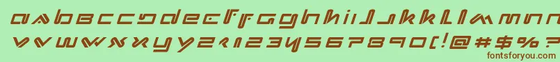 Xephyrtitleital Font – Brown Fonts on Green Background