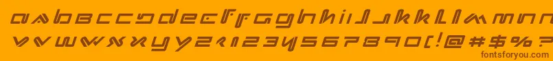 Xephyrtitleital Font – Brown Fonts on Orange Background