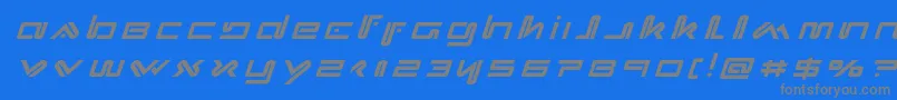 フォントXephyrtitleital – 青い背景に灰色の文字