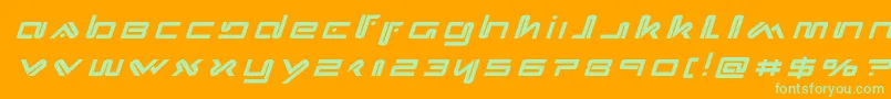 Xephyrtitleital Font – Green Fonts on Orange Background