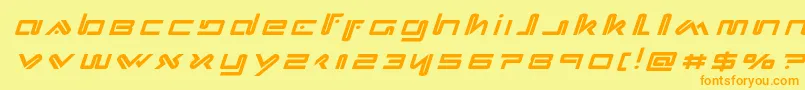 Xephyrtitleital Font – Orange Fonts on Yellow Background