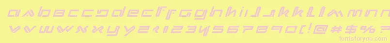 Xephyrtitleital Font – Pink Fonts on Yellow Background