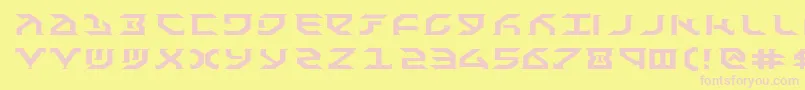 Fante Font – Pink Fonts on Yellow Background