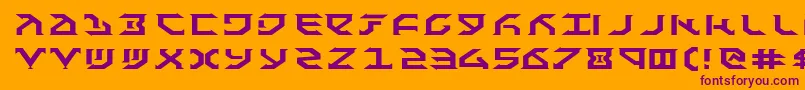 Fante Font – Purple Fonts on Orange Background