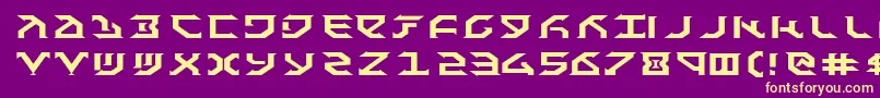 Fante Font – Yellow Fonts on Purple Background