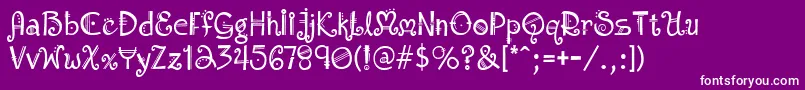 AmadeusRegular Font – White Fonts on Purple Background