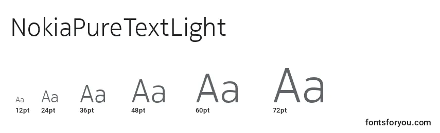 Размеры шрифта NokiaPureTextLight