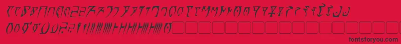 DaedraItalic Font – Black Fonts on Red Background