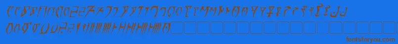 Шрифт DaedraItalic – коричневые шрифты на синем фоне